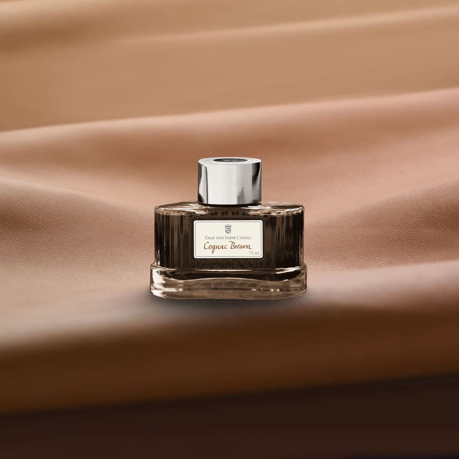 Encrier Graf Von Faber-Castell Cognac Brown 75 Ml - Encre Indélébile Qualité Premium Pour Stylo Plume