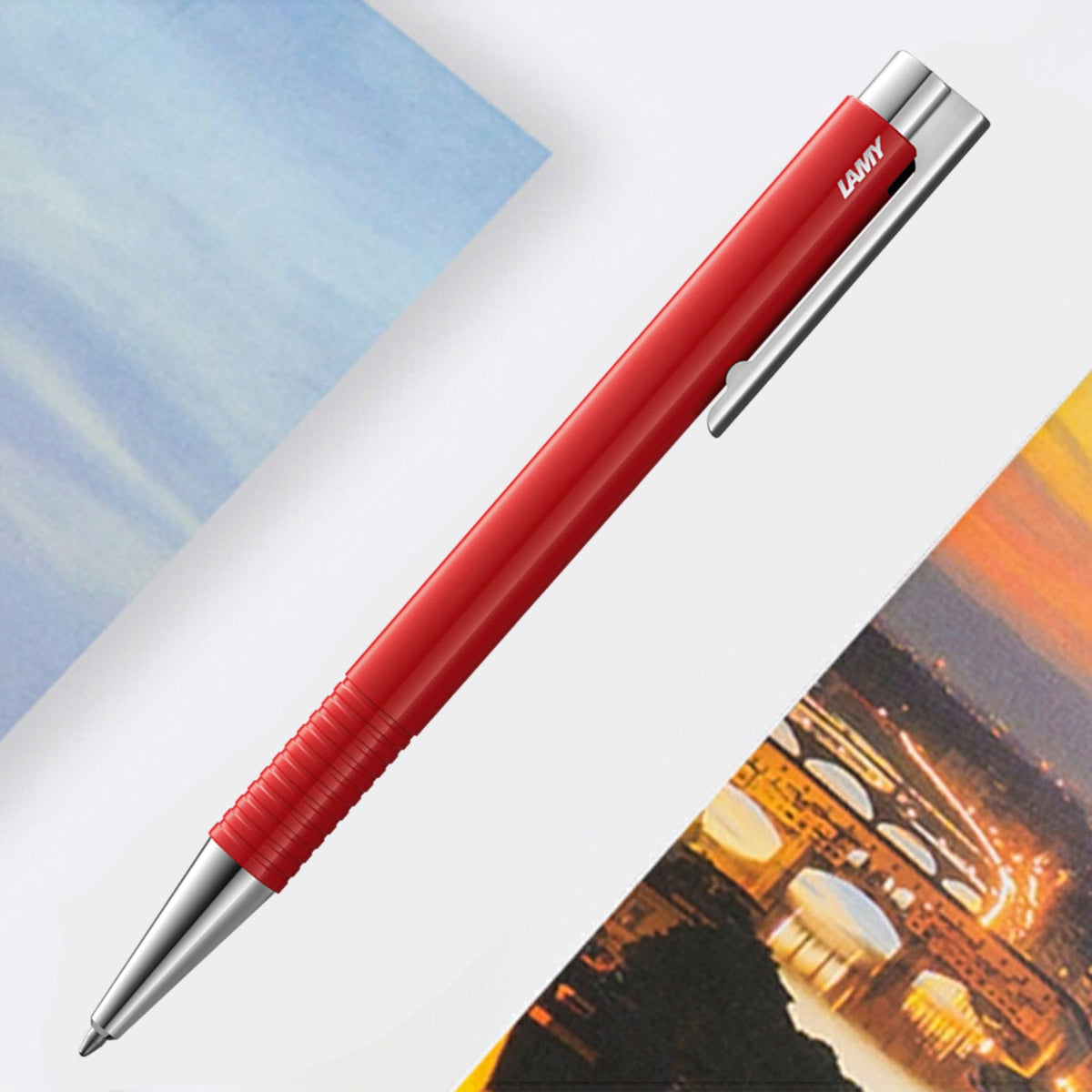 Lamy Logo M+ 204 Penna A Sfera – Nero – Meccanismo A Pressione Con Clip In Acciaio