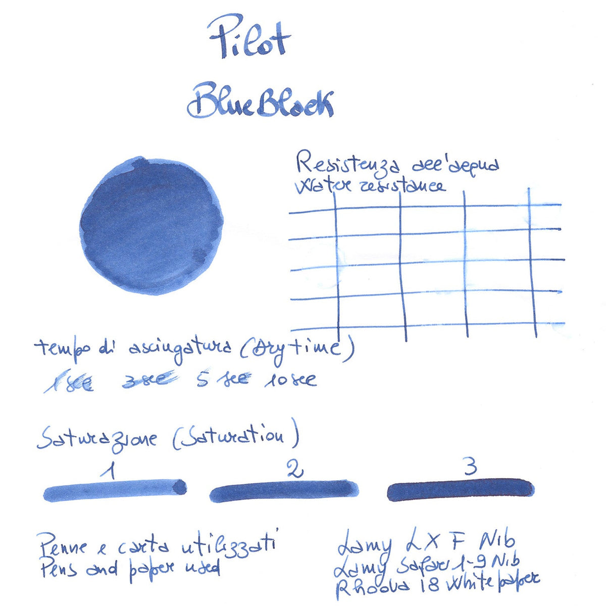 Pilot Ink Bottle (Blue Black 70 ML) INK-70-BB