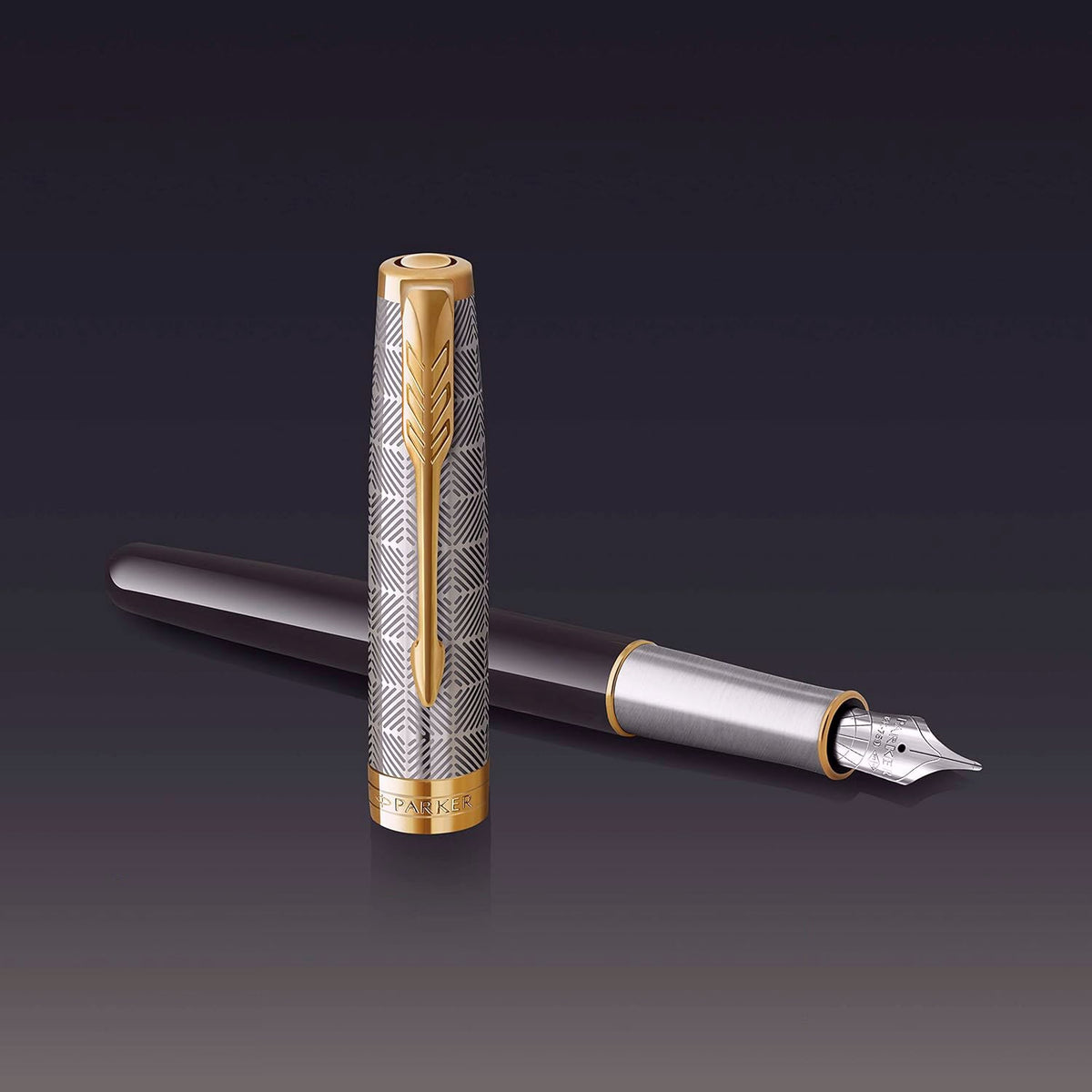 Parker Sonnet 万年筆 シルバー・ゴールド PRP_SON_MET_BLKLCR_GT_FPF_0346