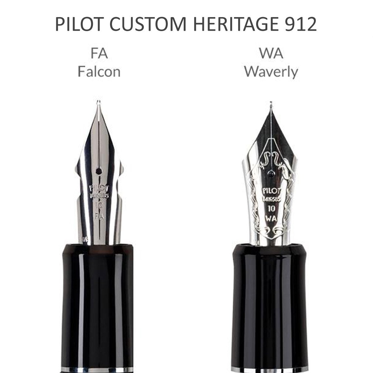 Pilot Custom Heritage 912 Black CT Fountain Pen - Main Image