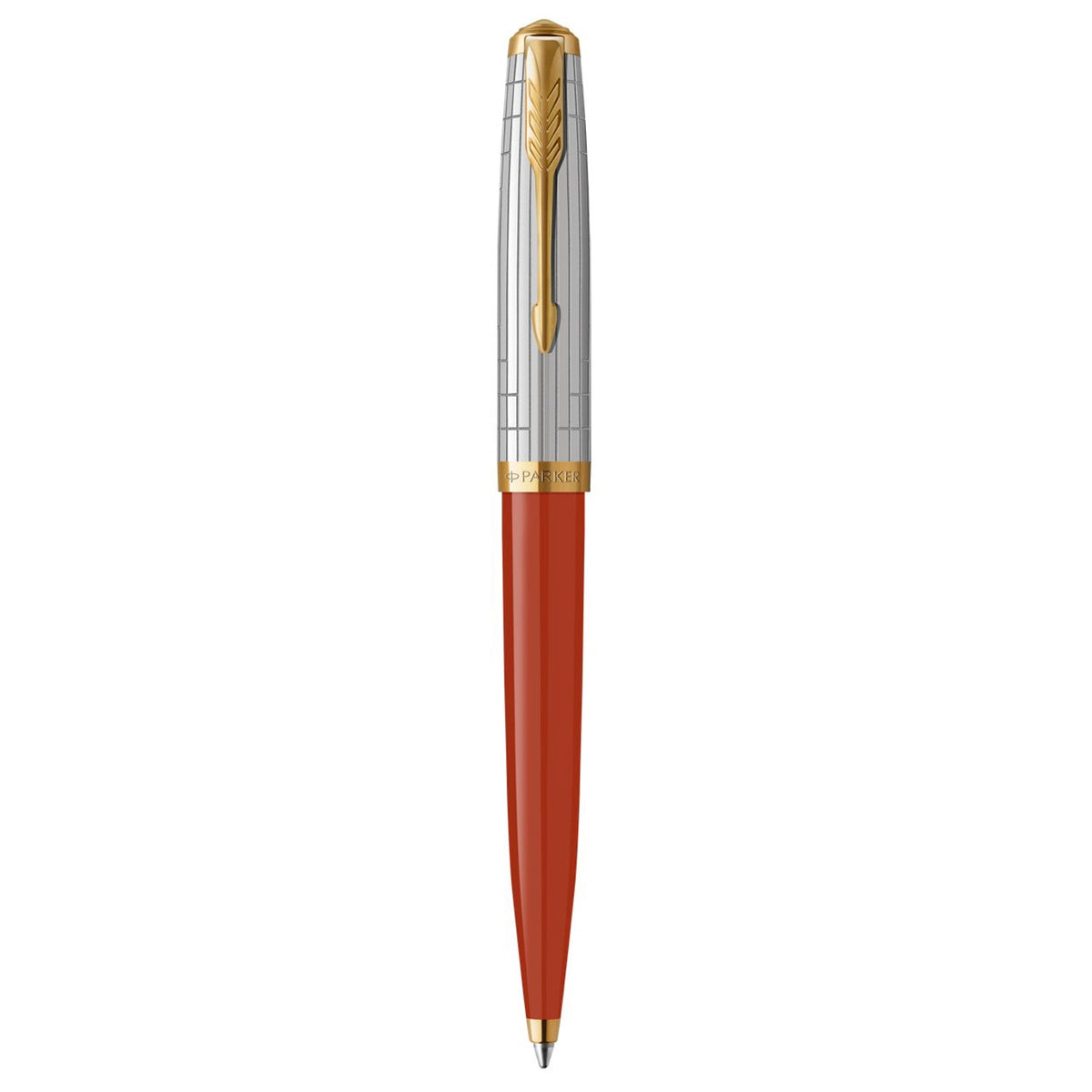 Parker 51 Ballpoint Pen - Premium Rage Red - Gold Trim