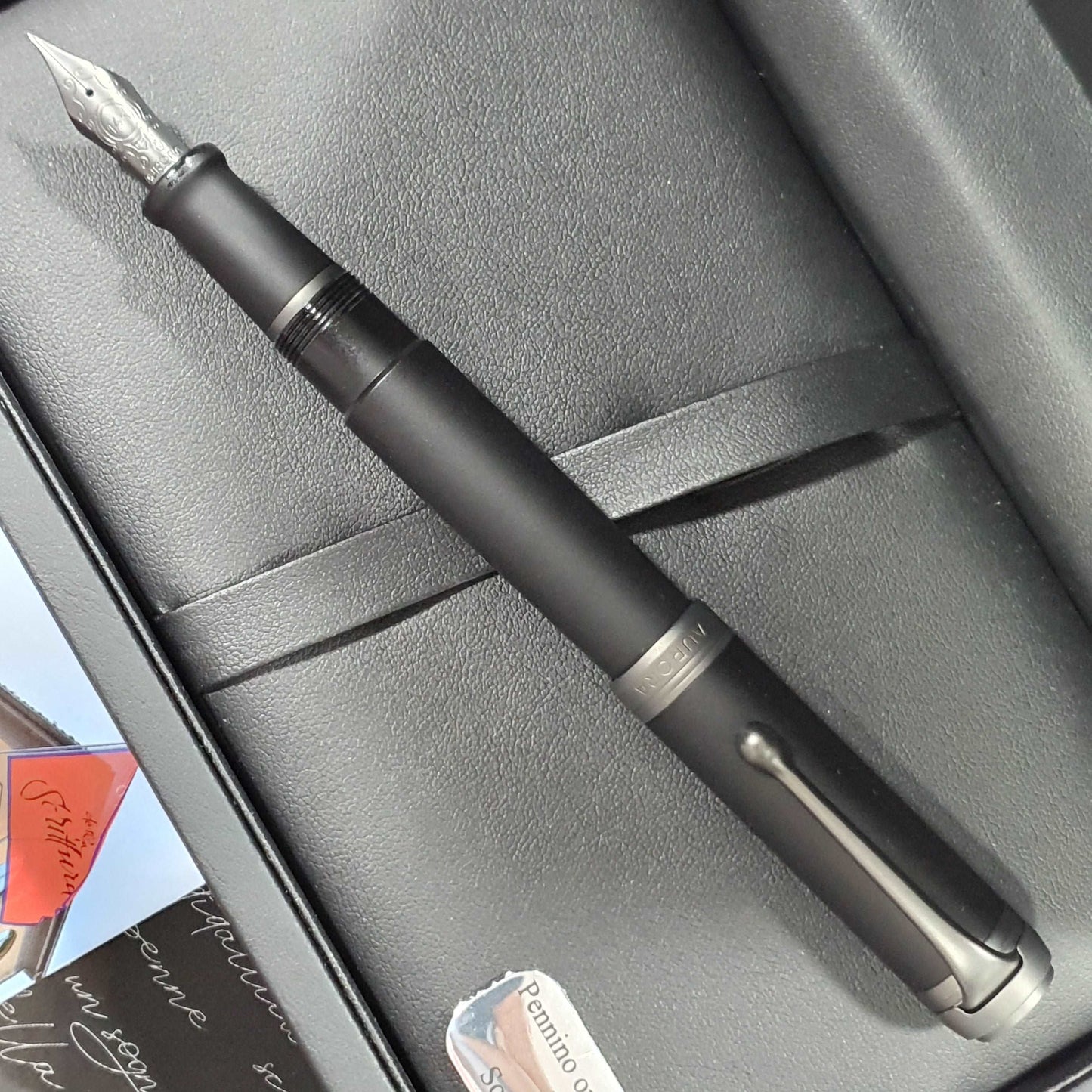 Aurora Talentum Black 14K Gold Ruthenium Trim Fountain Pen