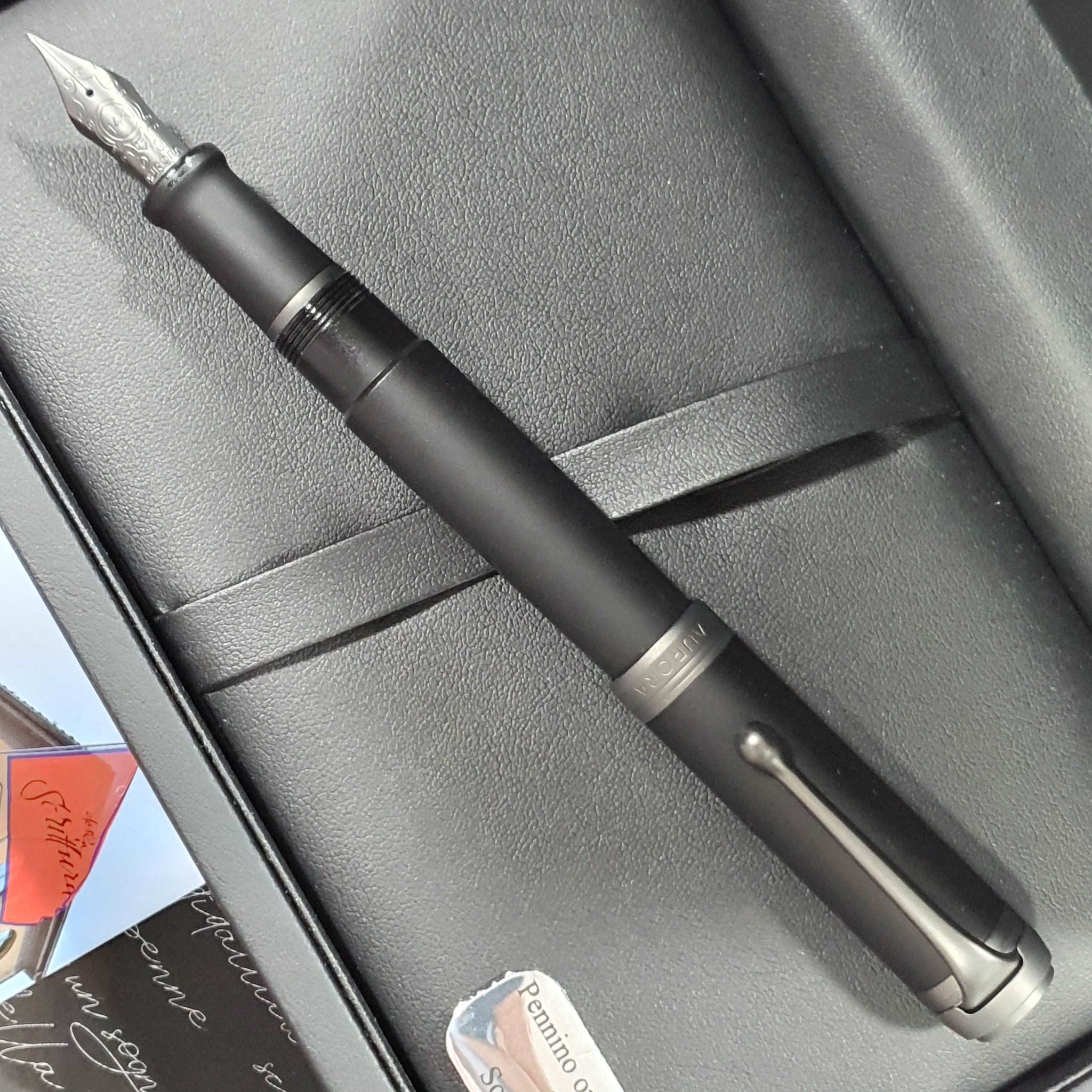 Aurora Talentum Black 14K Gold Ruthenium Trim Fountain Pen