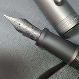 Aurora Talentum Ruthenium/Black 14K Gold Fountain Pen D10-CRN