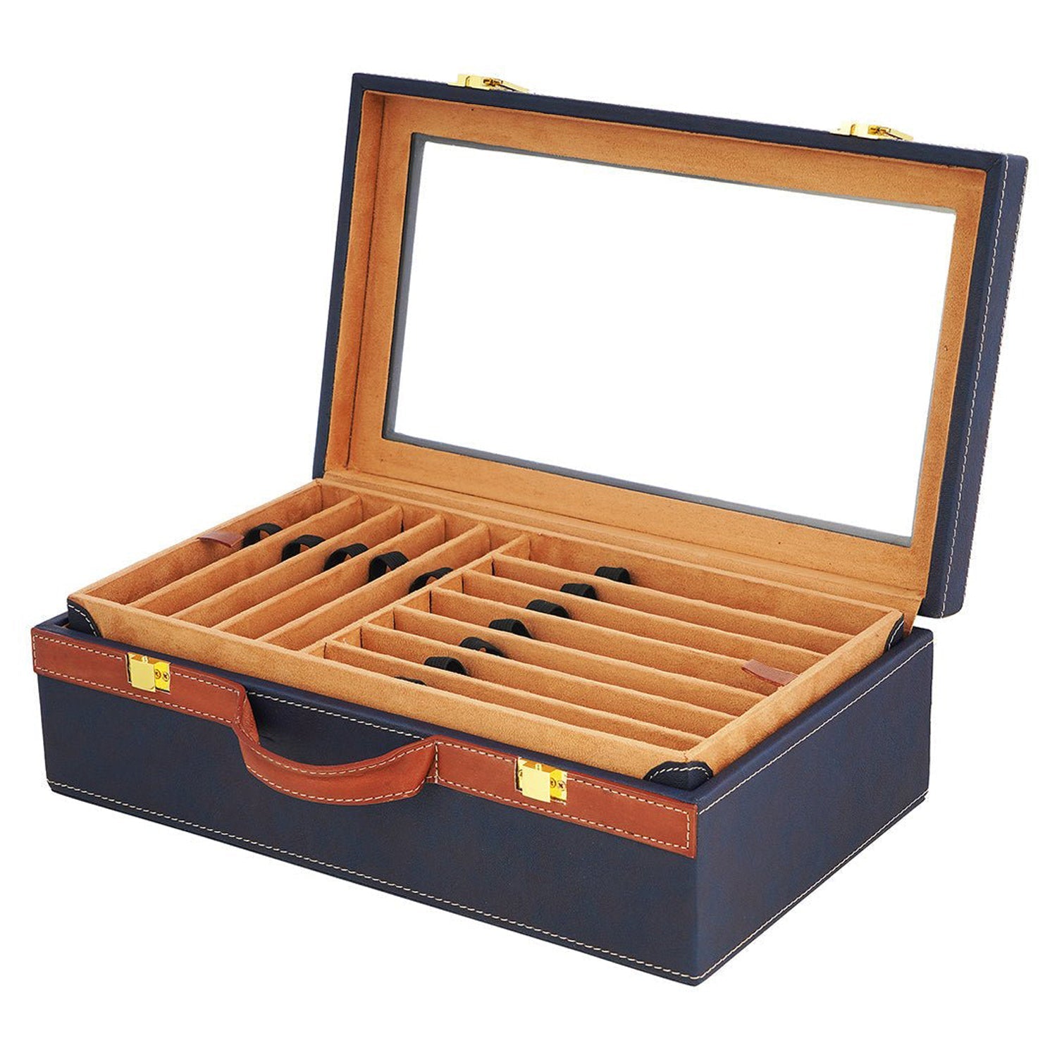 Arista Leather Thirty Eight Pen Box (Blue) AE038BLU