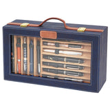 Arista Leather Thirty Eight Pen Box (Blue) AE038BLU
