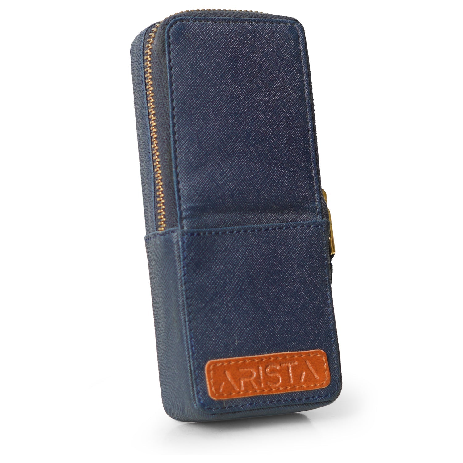 Arista Leather Three Pen Case (Blue) AE003BLU