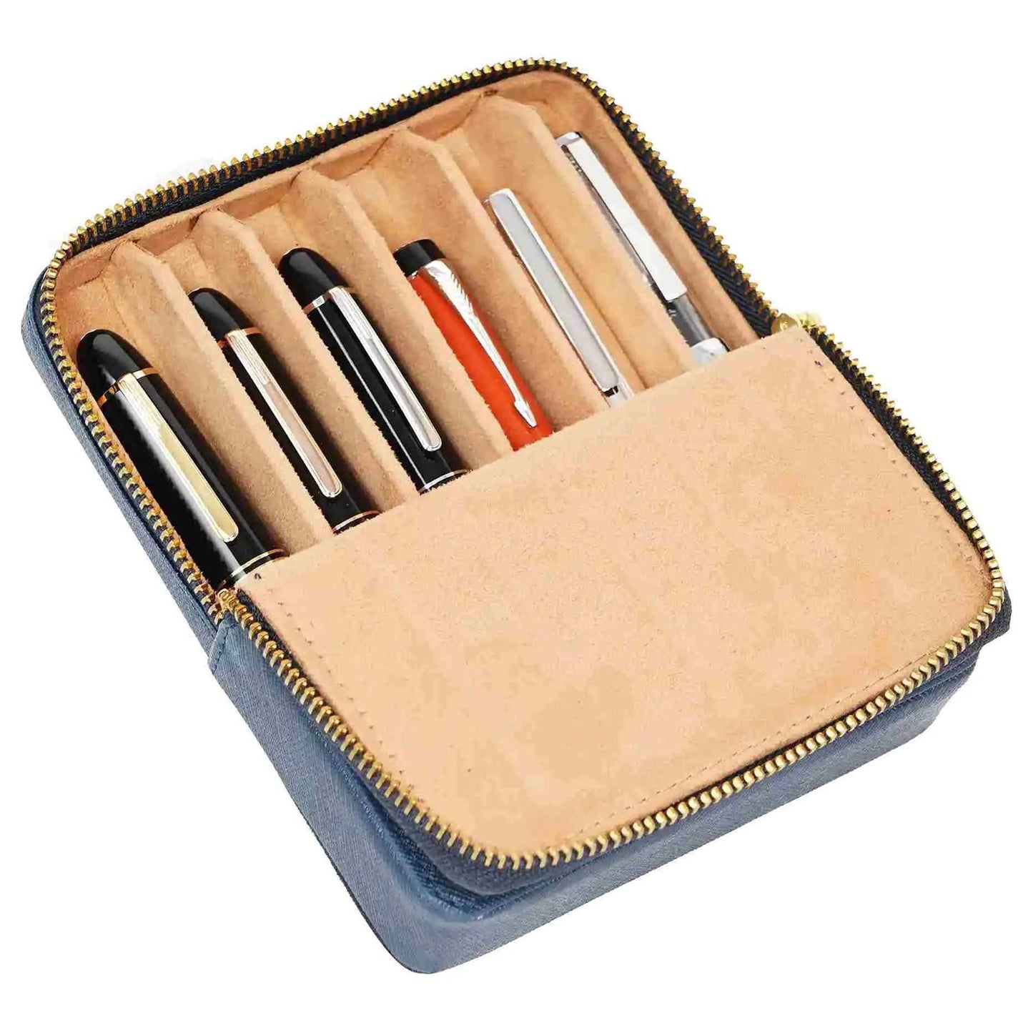 Arista Leather Six Pen Case (Blue) AE006BLU