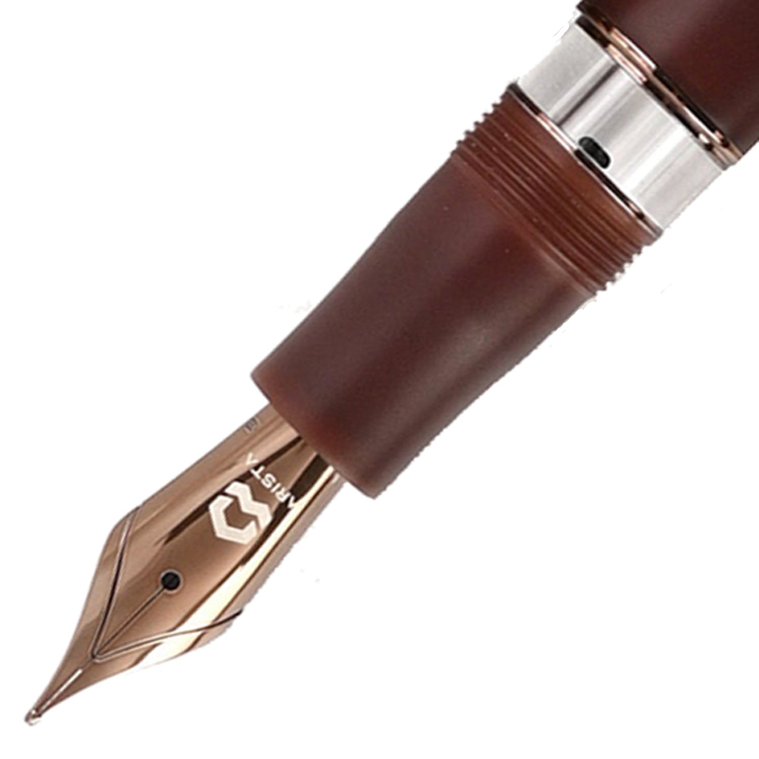Arista One Chocolate Brown PVD Fountain Pen