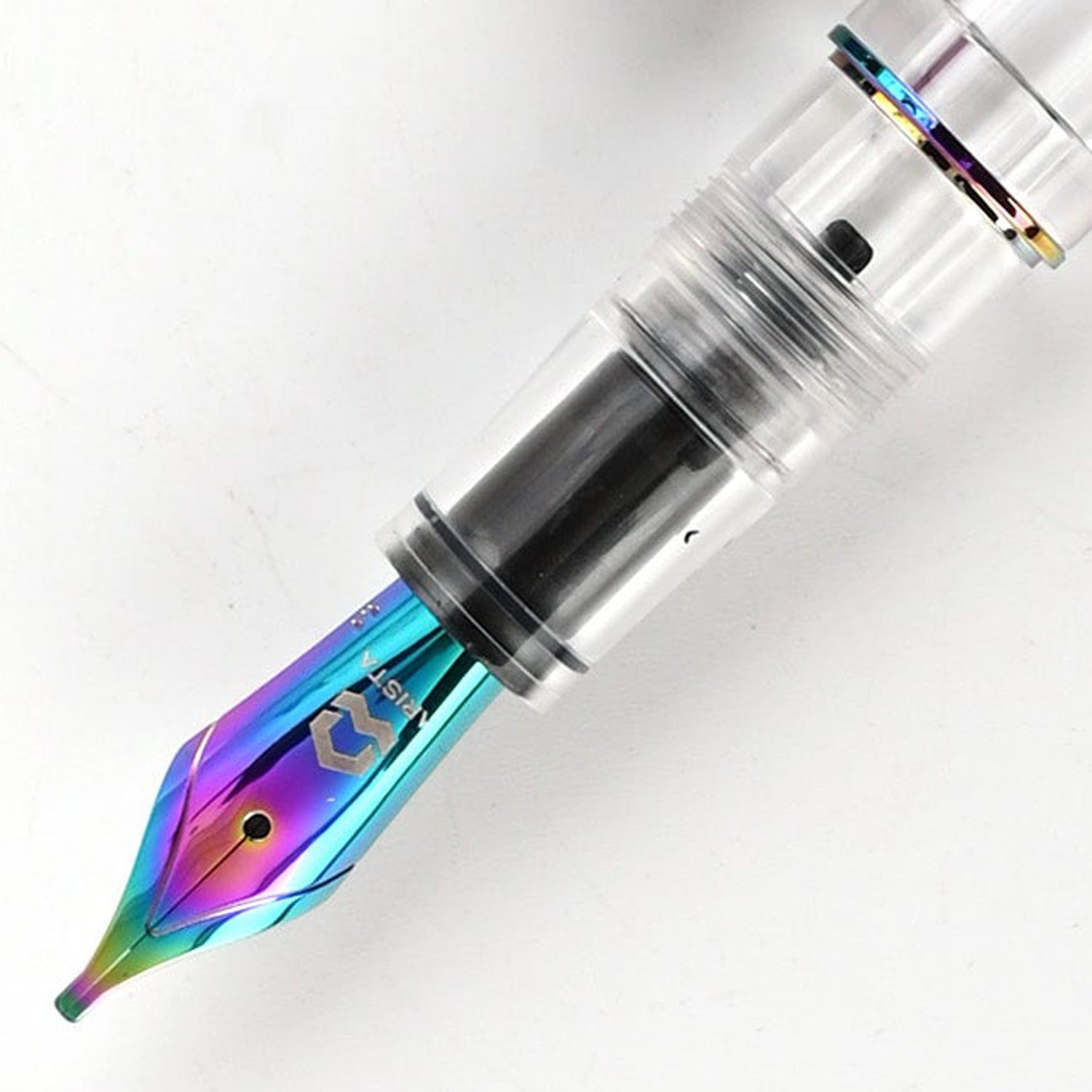 Arista One Clear Rainbow PVD Fountain Pen