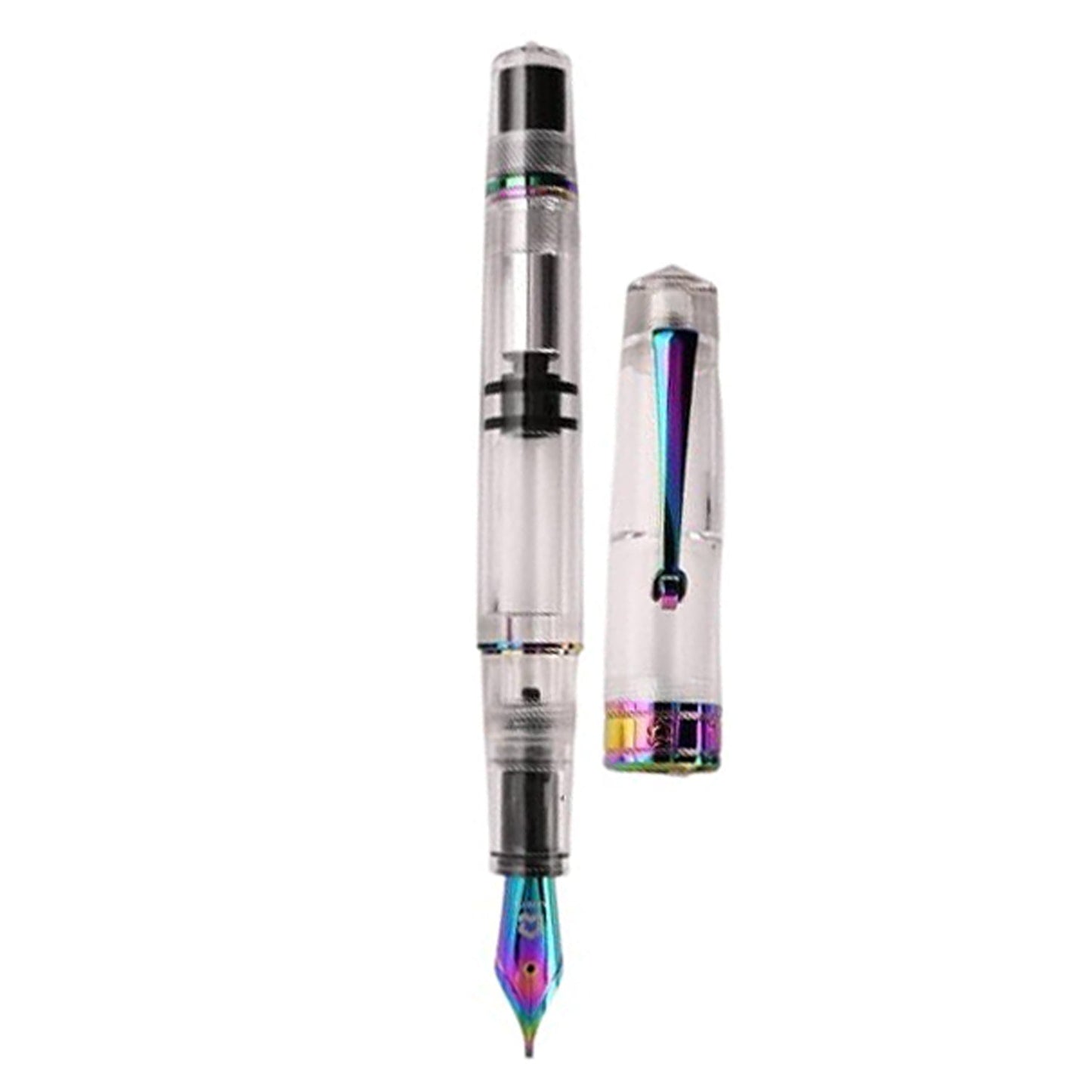 Arista One Clear Rainbow PVD Fountain Pen