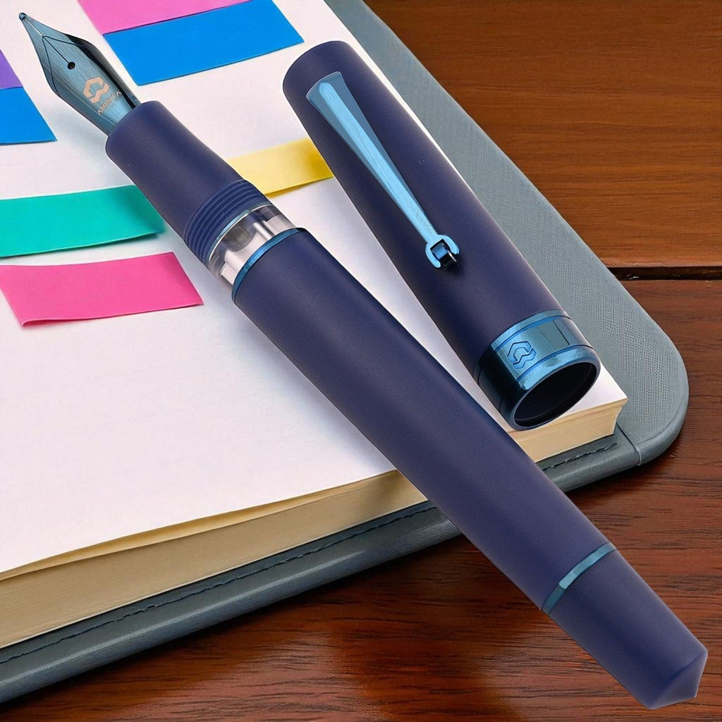 Arista One Navy Blue PVD Fountain Pen