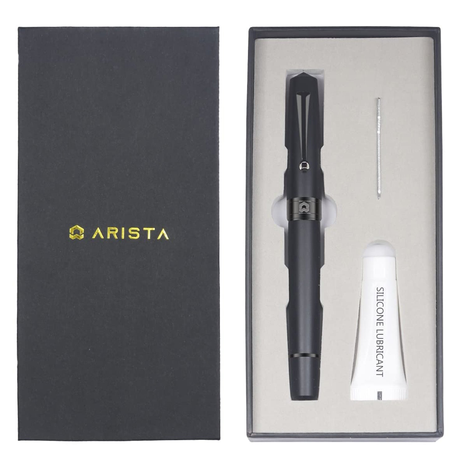 Arista One Shiny Black PVD Fountain Pen
