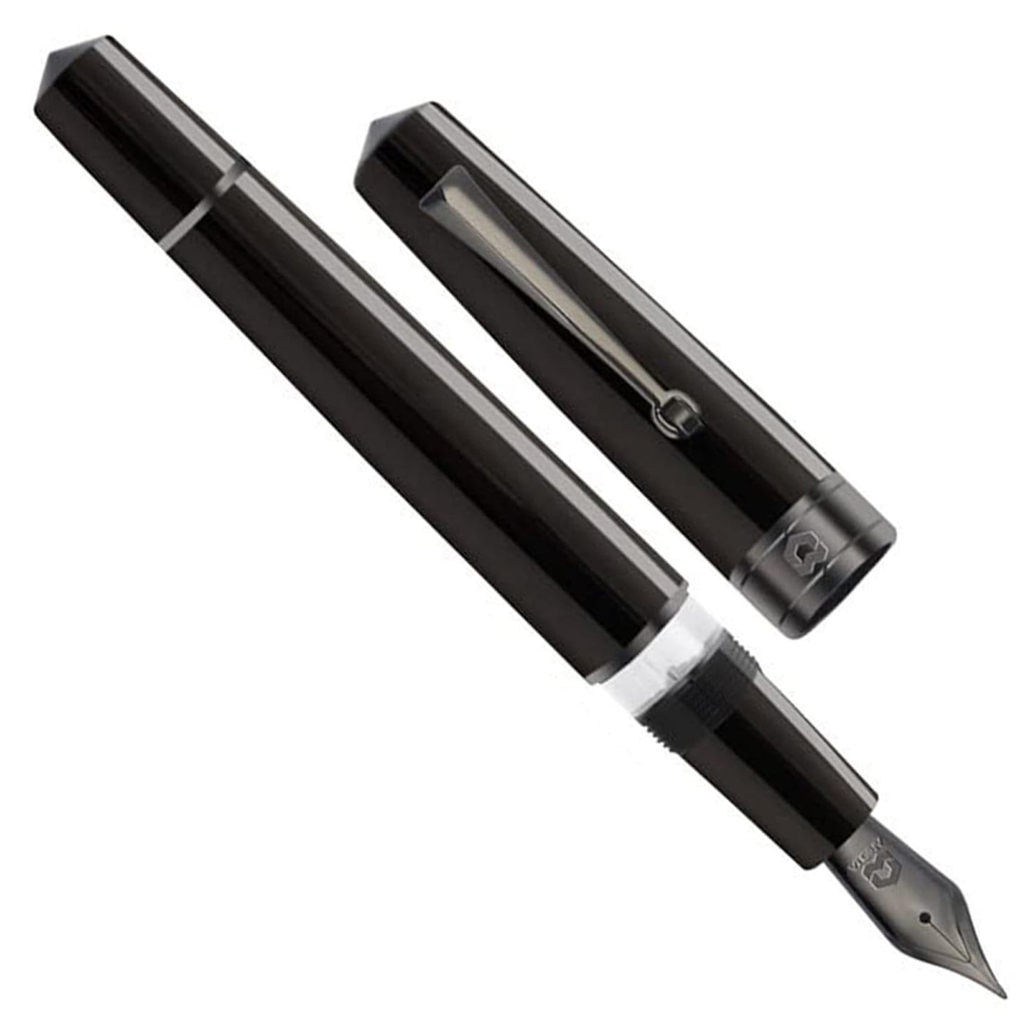 Arista One Shiny Black PVD Fountain Pen