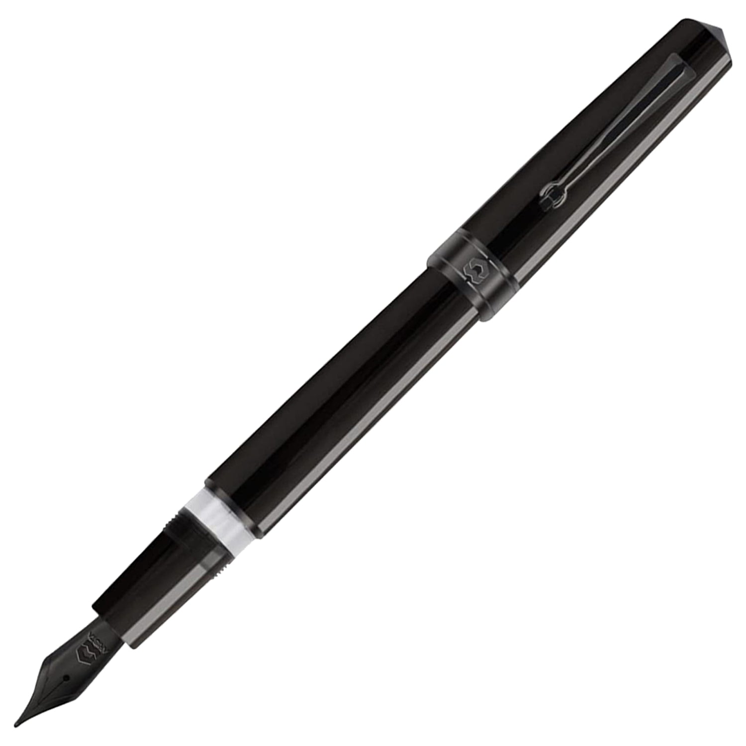 Arista One Shiny Black PVD Fountain Pen