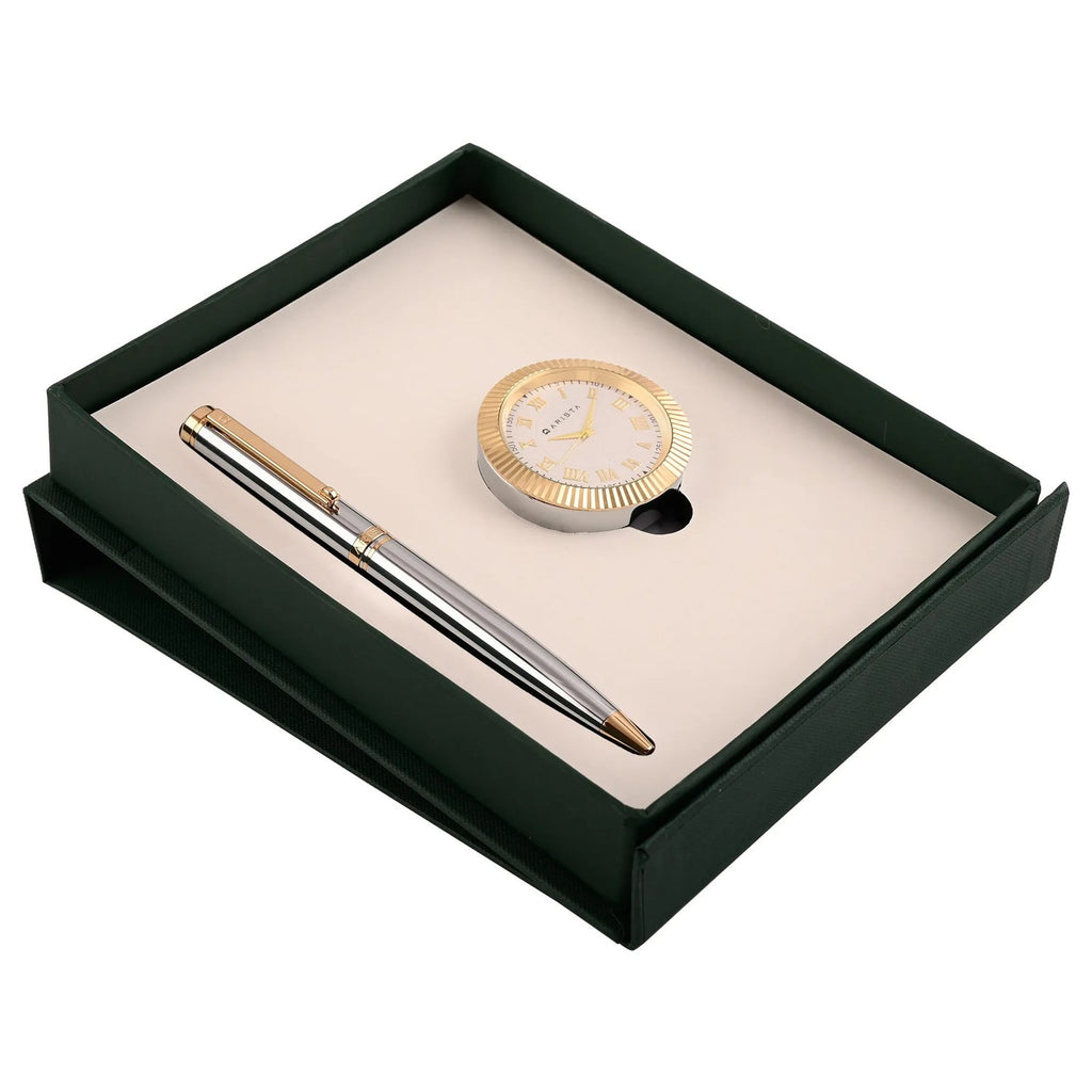 Arista Switch Chrome GT Ballpoint Pen + Table Clock Gift Set AE0140CL
