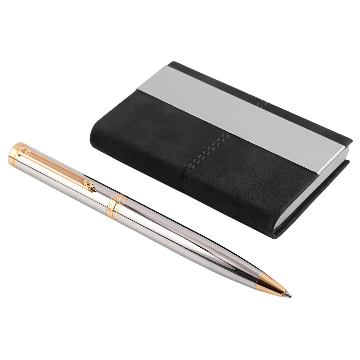 Arista Switch Chrome GT Ballpoint Pen + Card Holder Gift Set AE0140CH