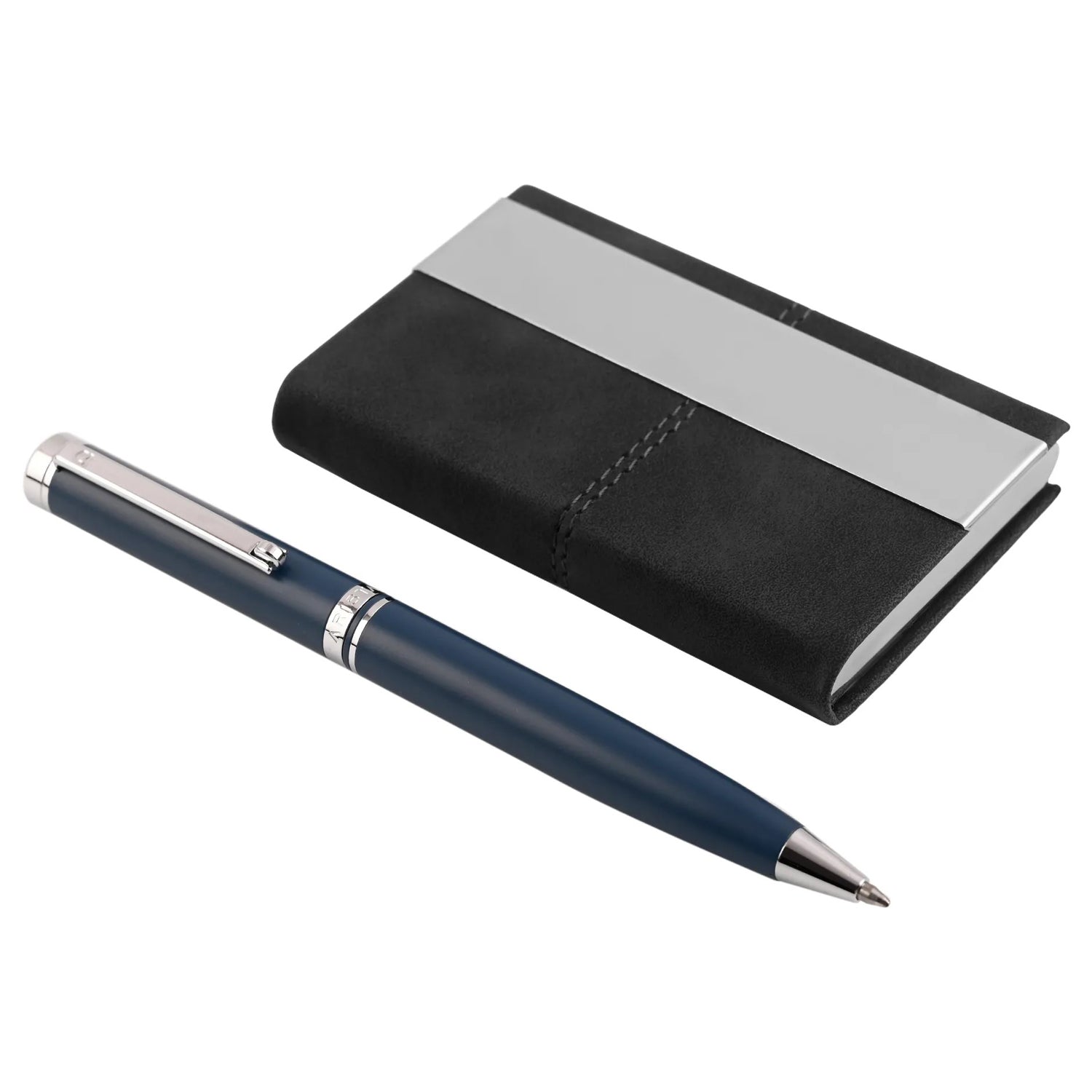 Arista Switch Matt Blue CT Ballpoint Pen + Card Holder Gift Set AE0139CH