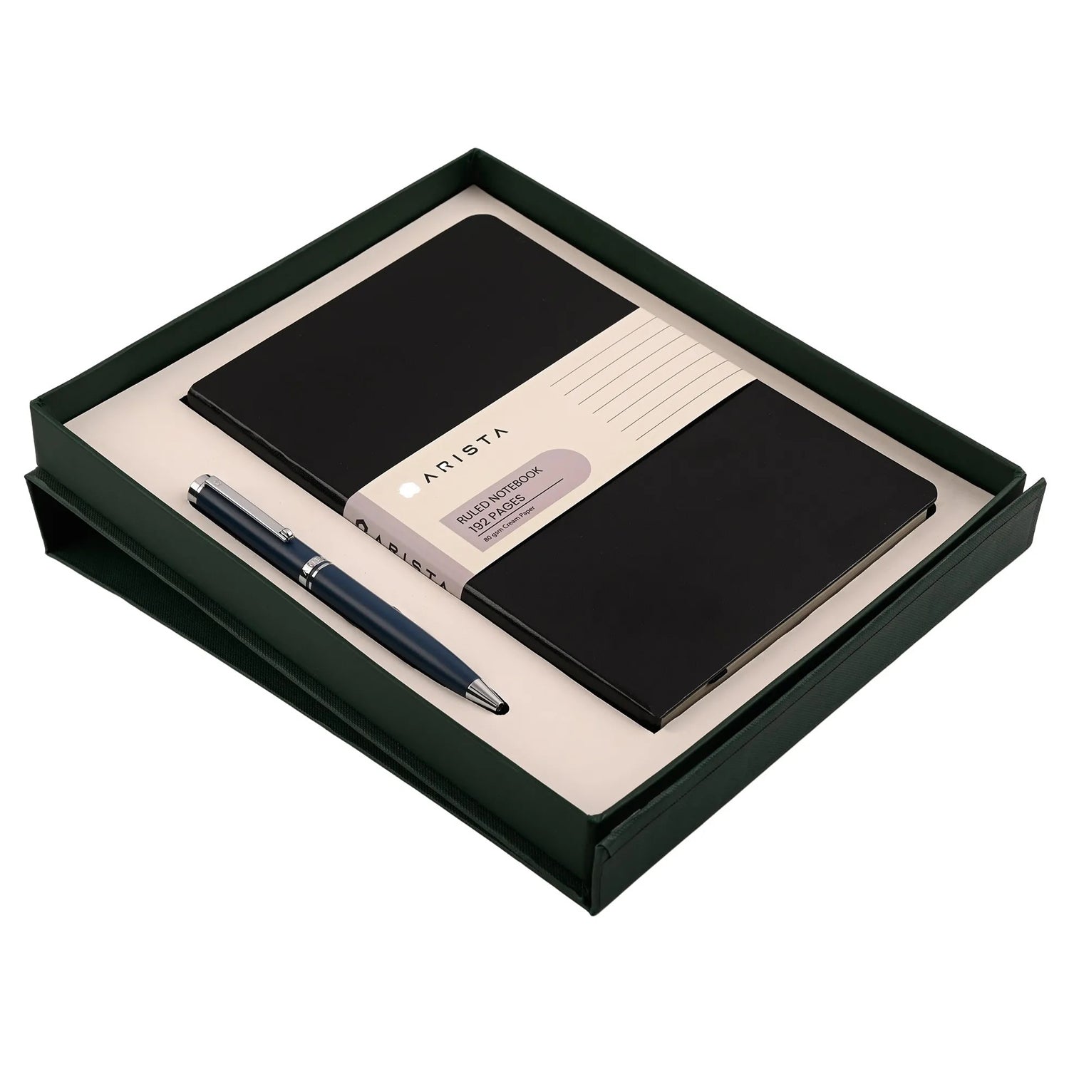 Arista Switch Matt Blue CT Ballpoint Pen + Notebook Gift Set AE0139NB