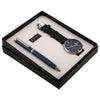 Arista Switch Matt Blue CT Ballpoint Pen + Watch Gift Set AE0139WA