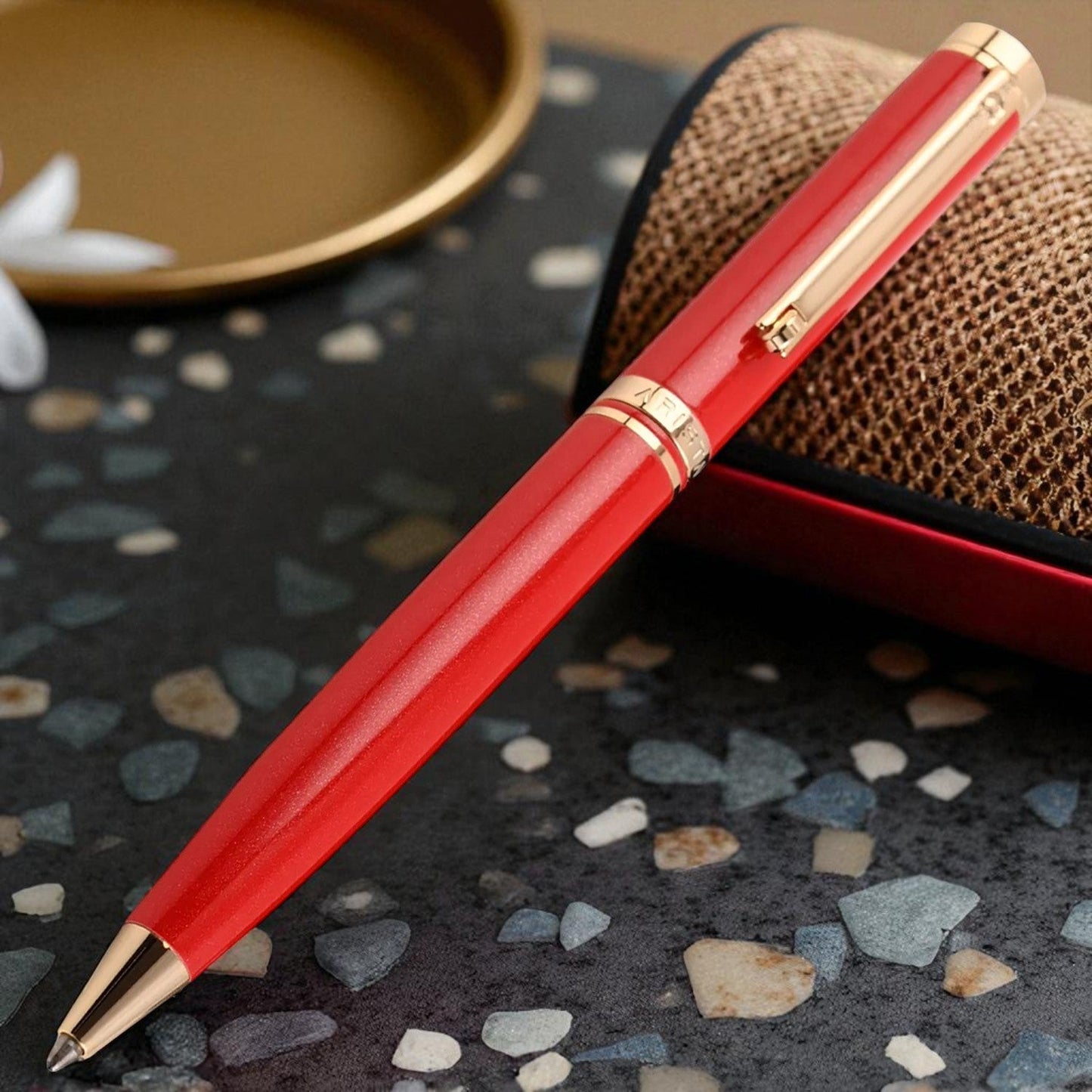 Arista Switch Pearl Red GT Ballpoint Pen AE0131