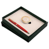 Arista Switch Pearl Red GT Ballpoint Pen + Table Clock Gift Set AE0131CL