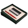 Arista Switch Pearl Red GT Ballpoint Pen + Card Holder Gift Set AE0131CH