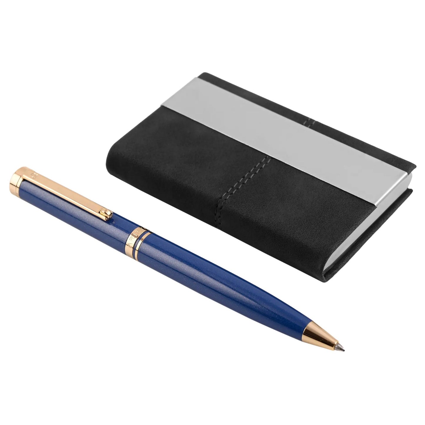 Arista Switch Sapphire Blue GT Ballpoint Pen + Card Holder Gift Set AE0138CH