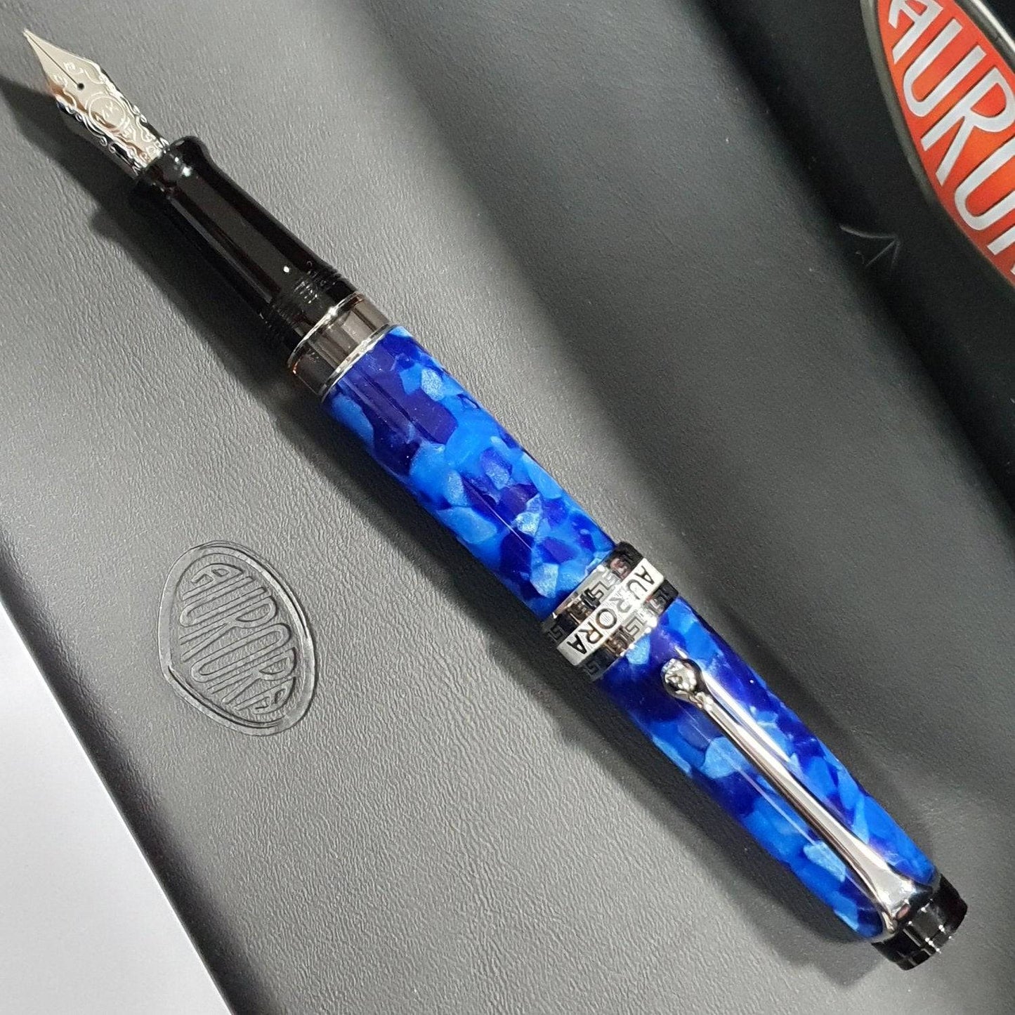 Aurora Optima Blue 14K Gold CT Fountain Pen