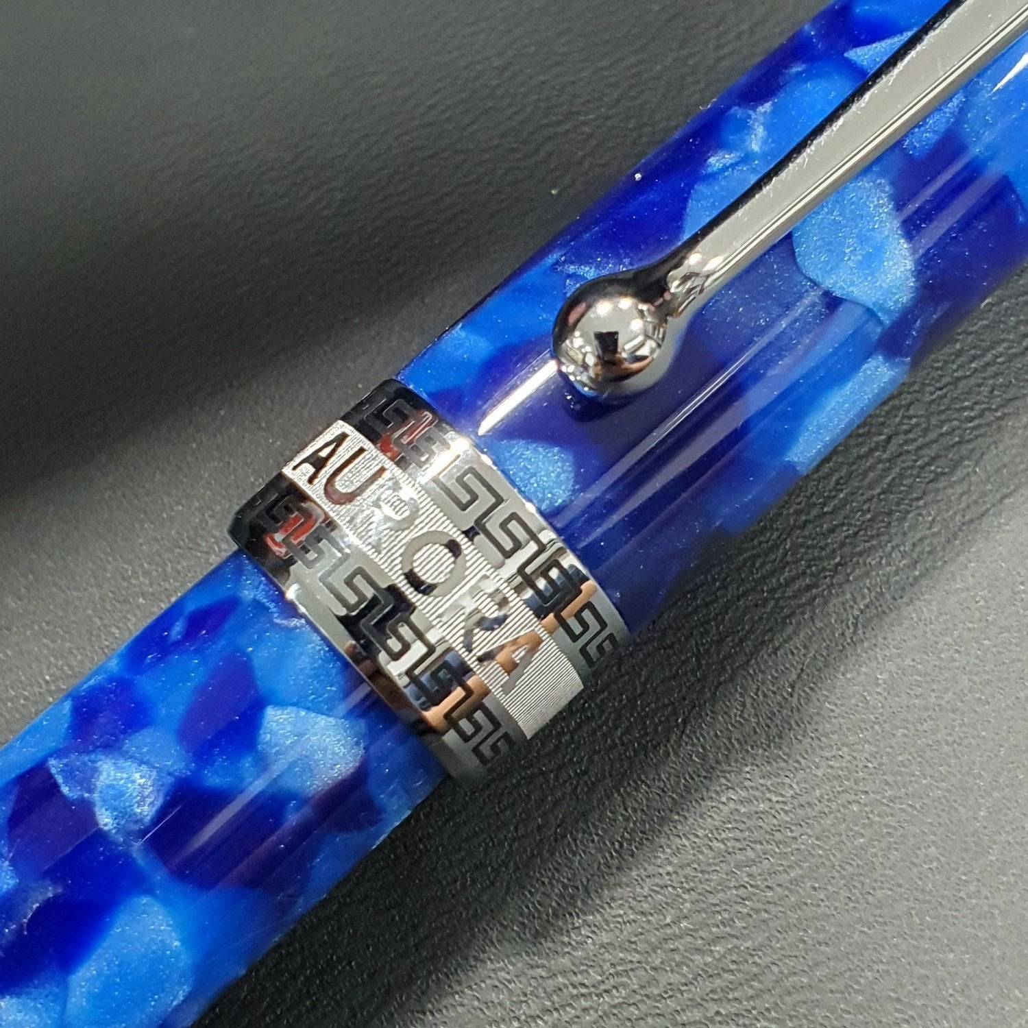 Aurora Optima Blue 14K Gold CT Fountain Pen