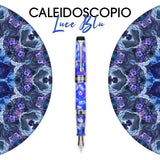 Aurora Optima Caleidoscopio Luce Blu CT Fountain Pen 996-CKB (Limited Edition) having marbled finish