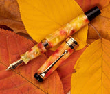 Aurora Optima Caleidoscopio Luce Gialla RT Fountain Pen 996-PKG (Limited Edition) having marbled finish