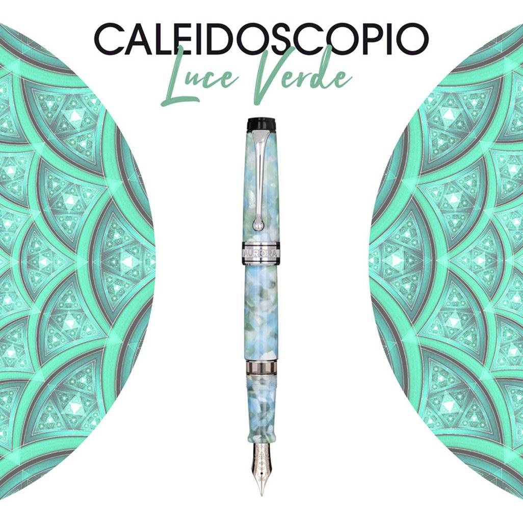 Aurora Optima Caleidoscopio Luce Verde CT Fountain Pen 996-CKV (Limited Edition)