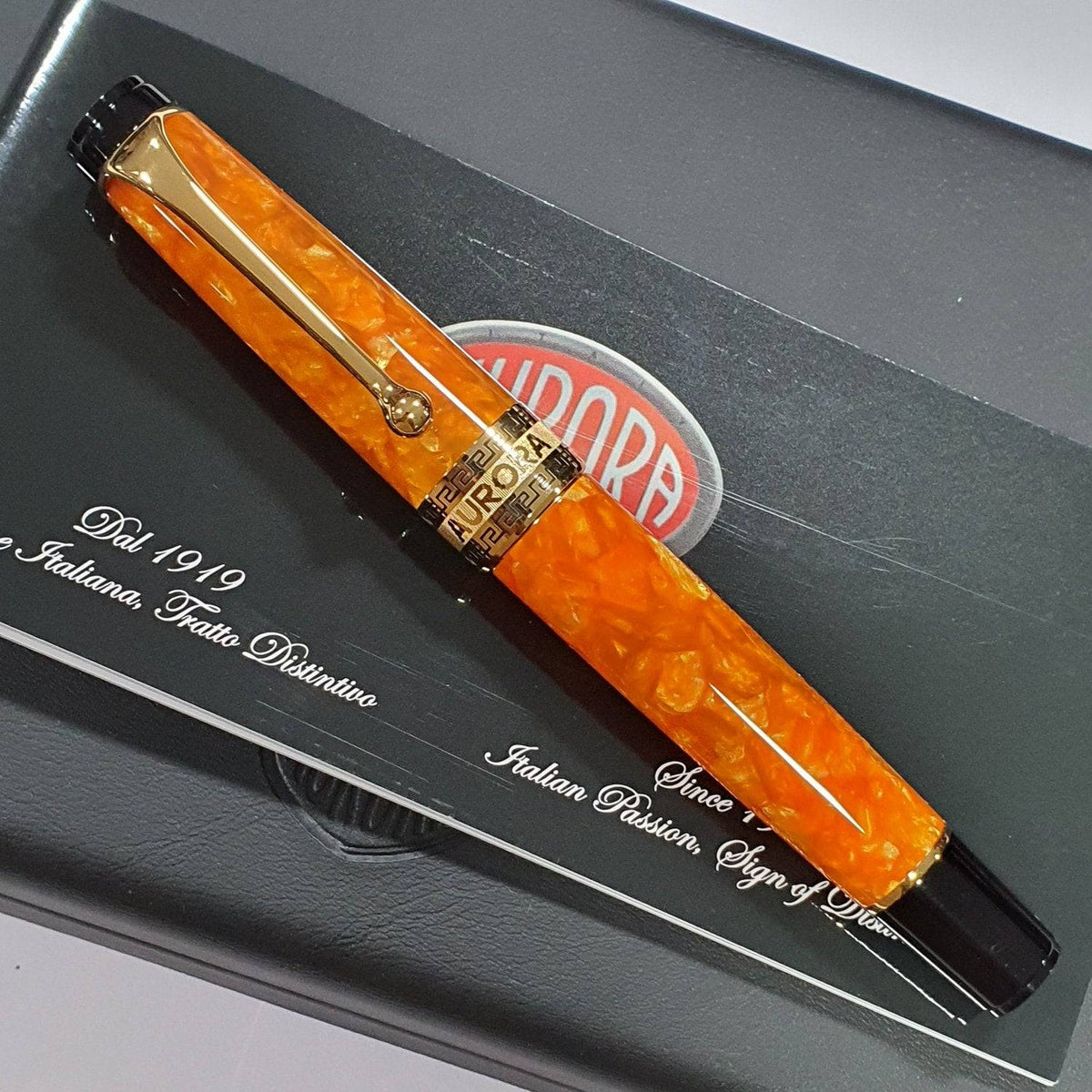 Aurora Optima Orange 14K Gold GT Fountain Pen
