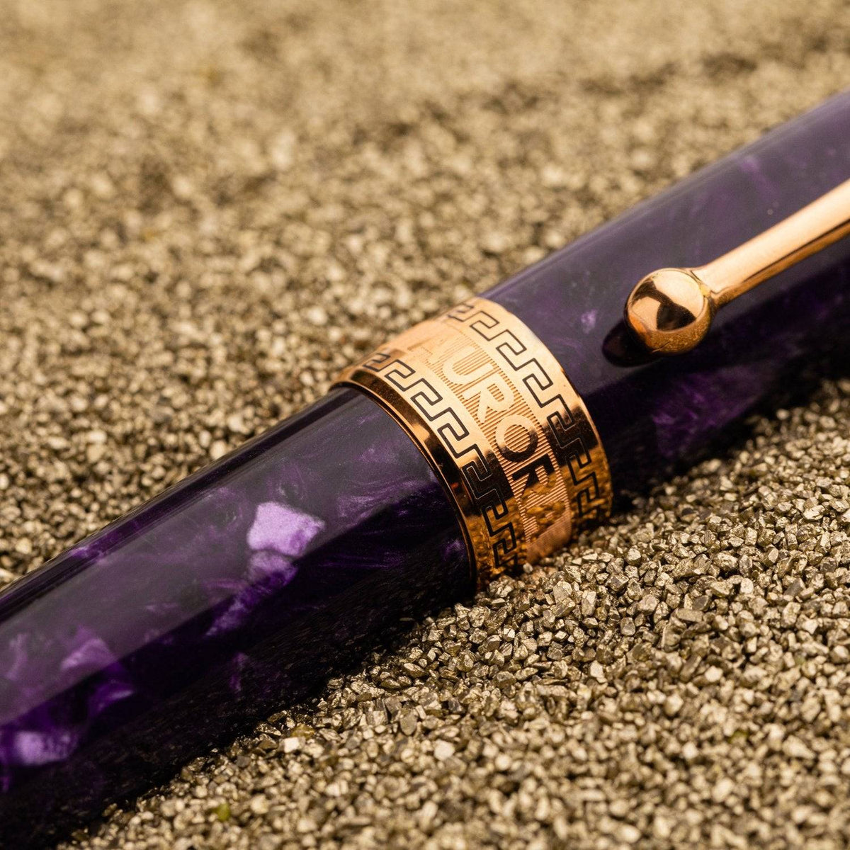 Aurora Optima Purple 14K Gold GT Fountain Pen