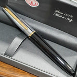 Aurora Style Guilloche Chrome/Black GT Fountain Pen E14-C