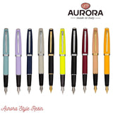 Aurora Style Resin Matt Black RT Fountain Pen E20-PN