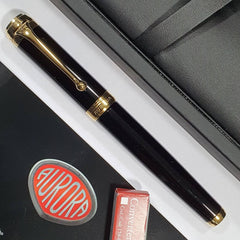 Aurora Talentum Black 14K Gold GT Fountain Pen D12-N | Italy
