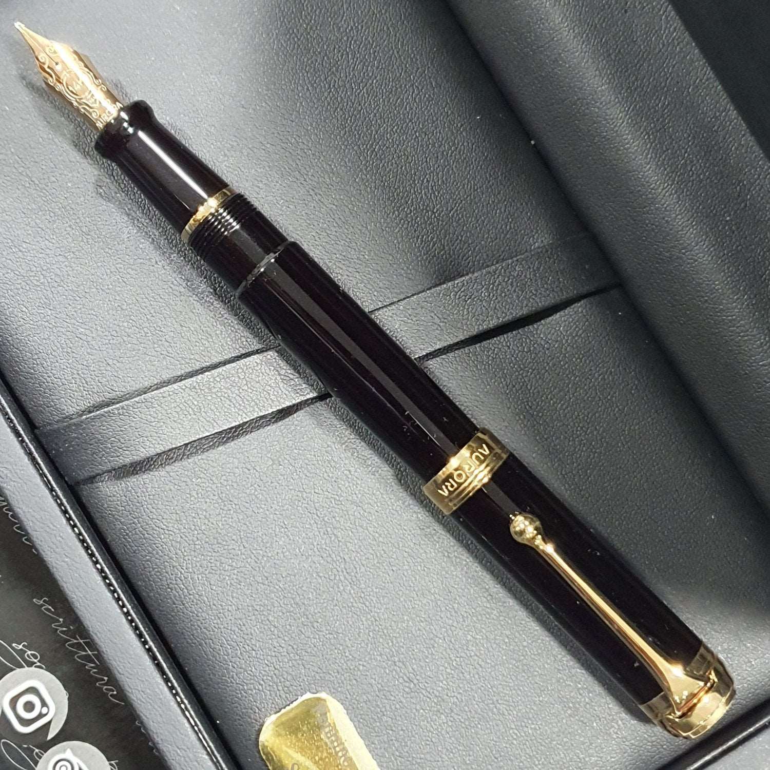 Aurora Talentum Black 14K Gold GT Fountain Pen
