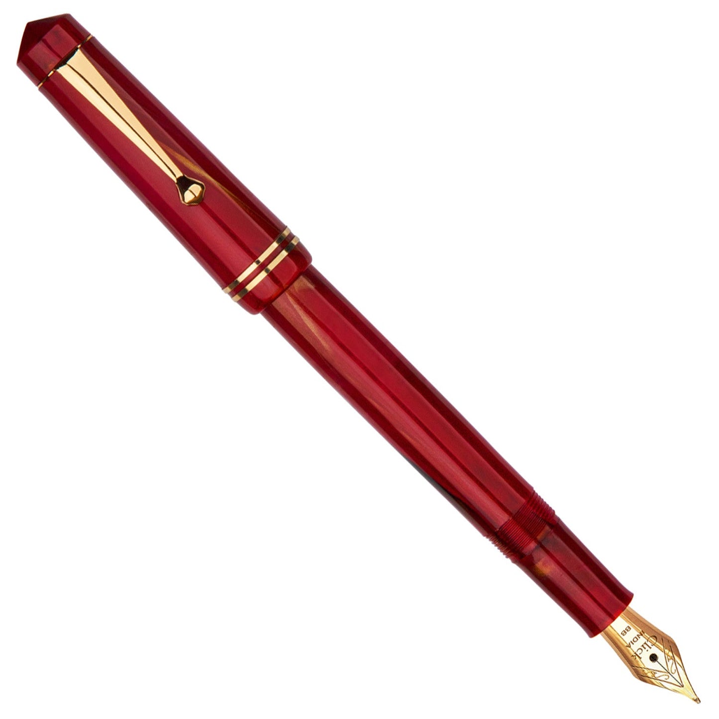 Click Aristocrat Marble Red GT Fountain Pen CLK1250MR