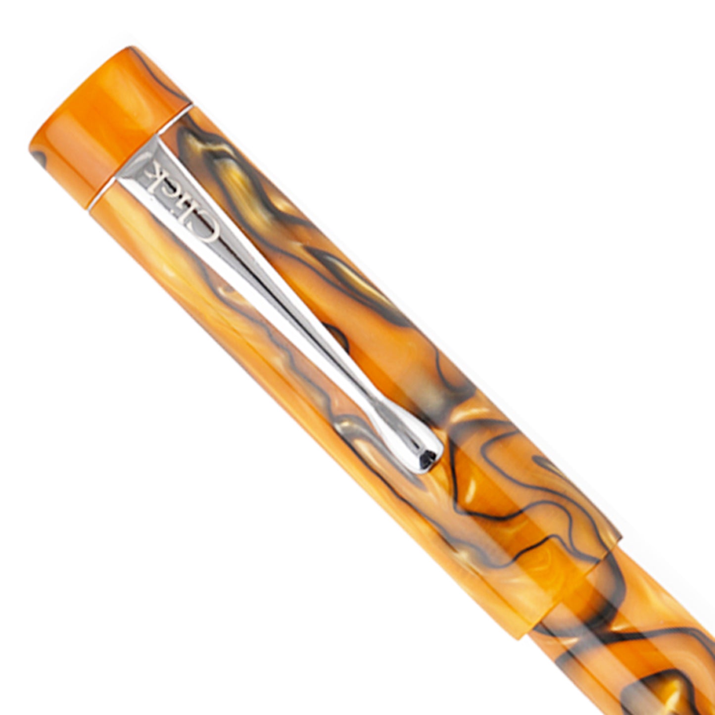 Click Century Acrylic Orange Black CT Fountain Pen CLK130070ORBK