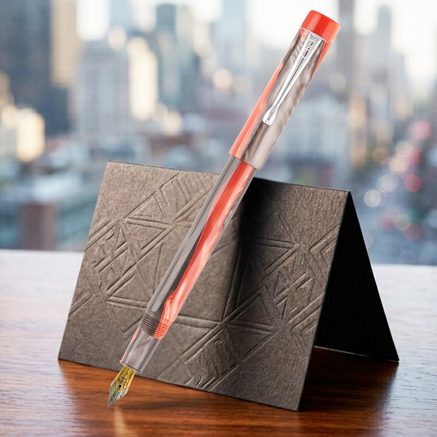 Click Century Acrylic Red Black CT Fountain Pen CLK130070RBK
