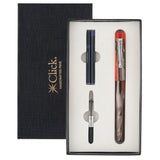 Click Century Acrylic Red Black CT Fountain Pen CLK130070RBK