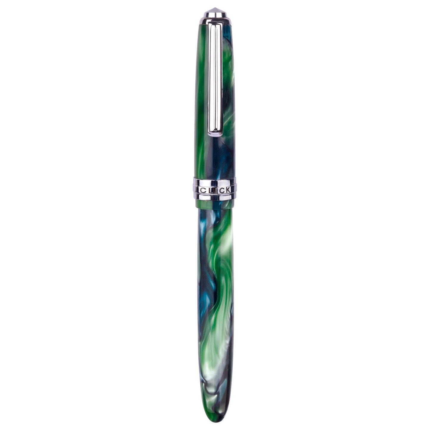 Click Falcon Acrylic Green Blue CT Fountain Pen CLK130060GBU