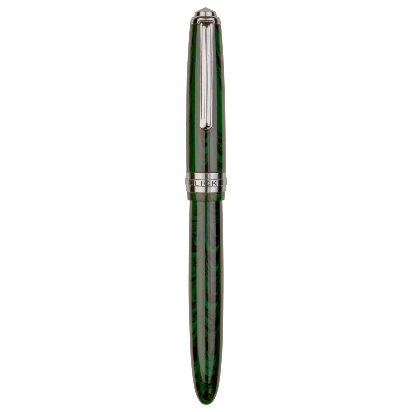 Click Falcon Ebonite Green/Black CT Fountain Pen CLK130090EGBK