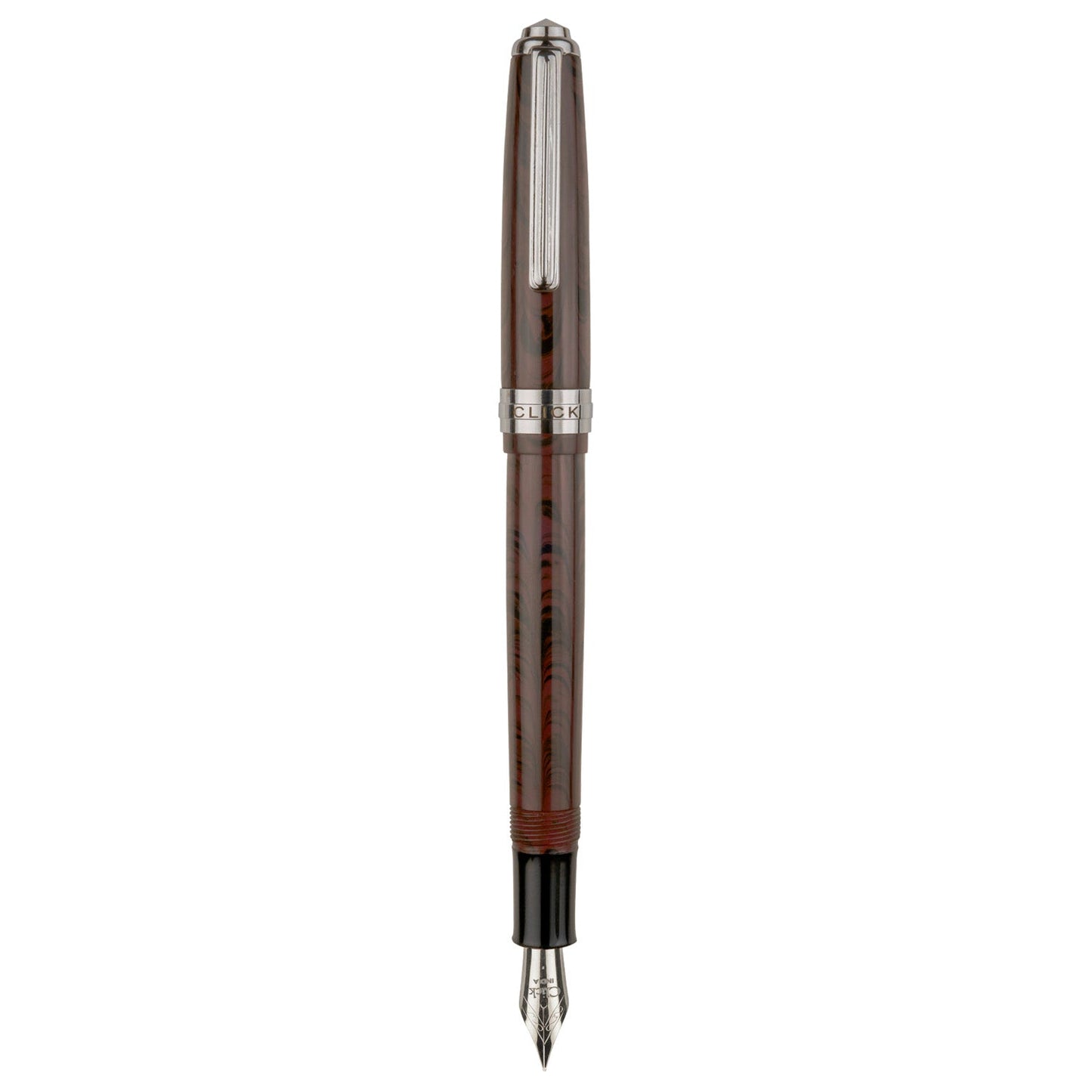 Click Falcon Ebonite Maroon/Black CT Fountain Pen CLK130090EMBK