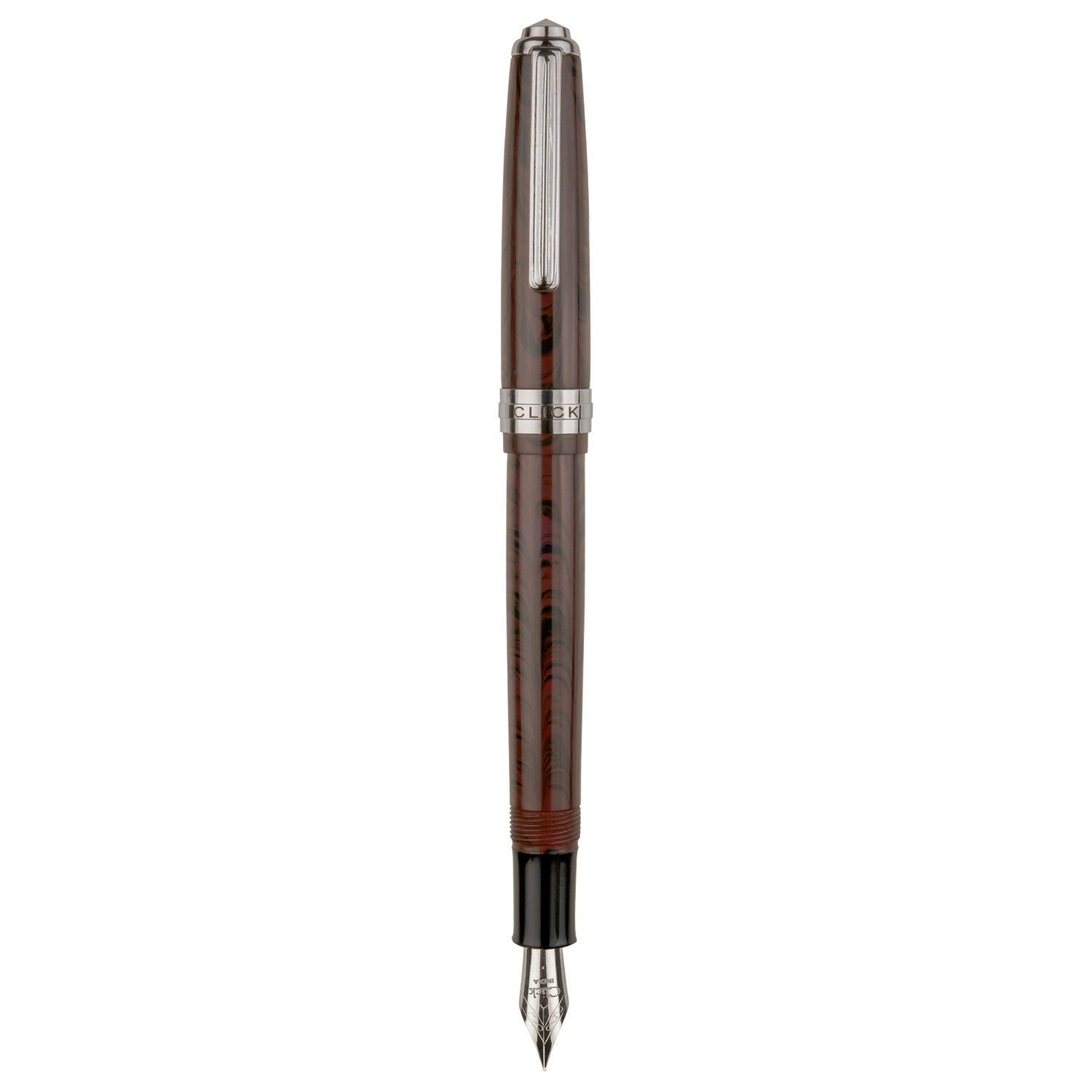 Click Falcon Ebonite Maroon/Black CT Fountain Pen CLK130090EMBK