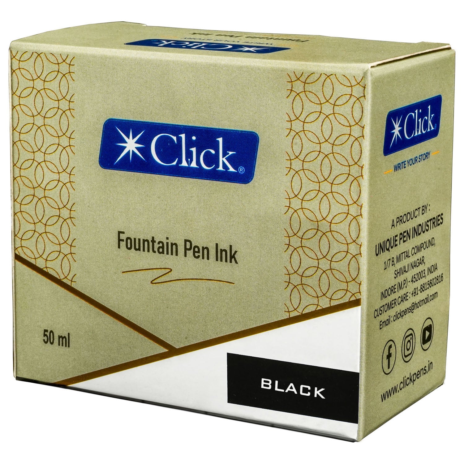 Click Ink Bottle (Black - 50 ML) CLKIN50BK