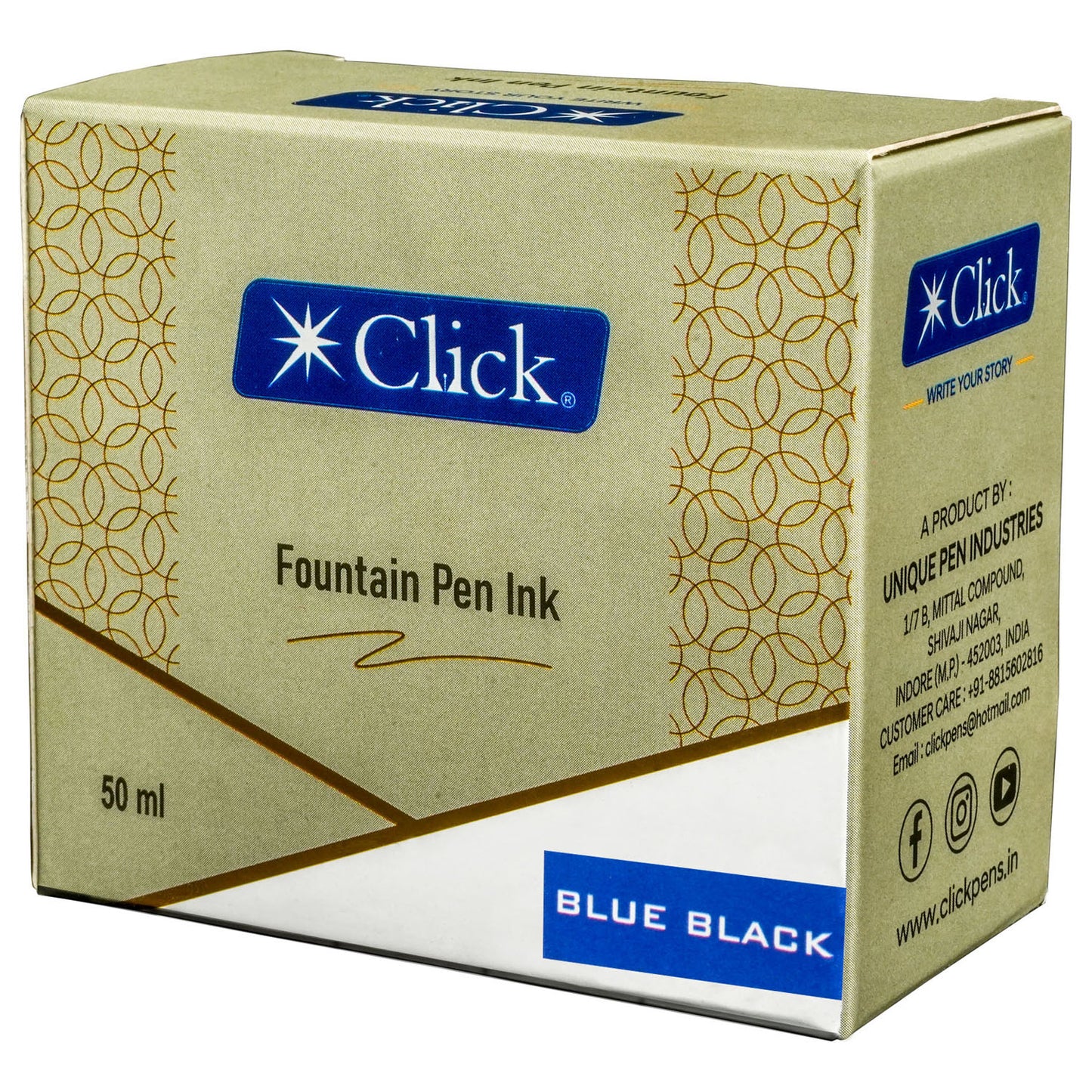 Click Ink Bottle (Blue Black - 50 ML) CLKIN50BUBK